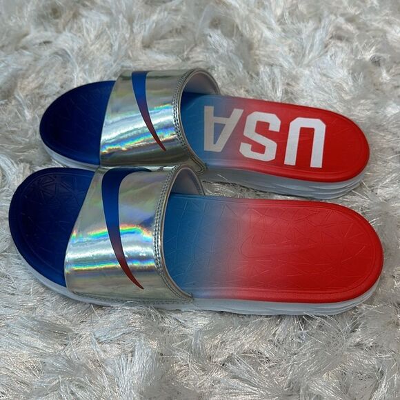 Nike Benassi Solarsoft Olyfed Slide 'Team USA' - Picture 2 of 4